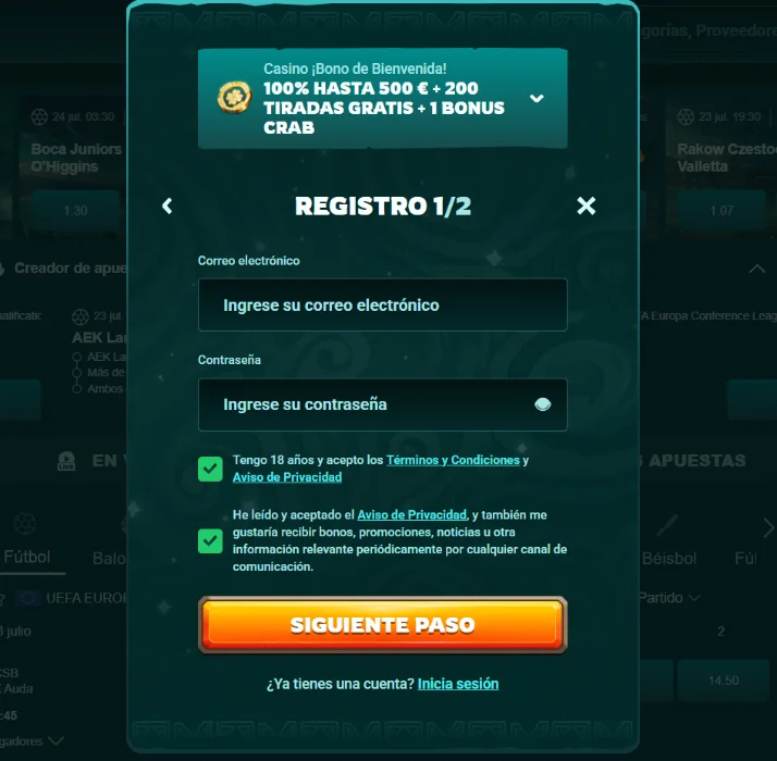 Playio Casino Registro e Inicio de Sesión